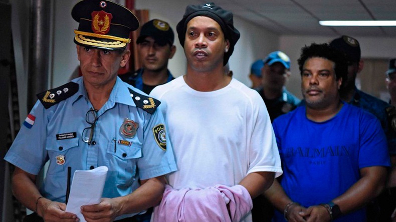 Ronaldinho in prison for the drug-related crime and money laundering?